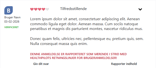 Rapporteret anmeldelse