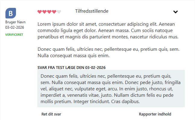 Visning af svar
